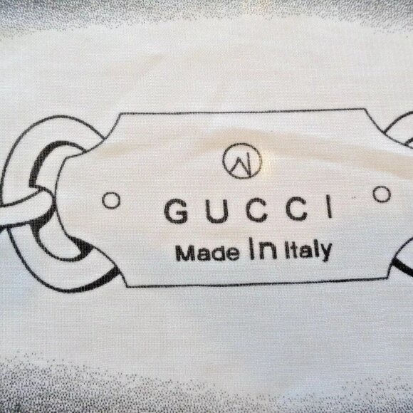 NEW AUTHENTIC RARE 2024 GUCCI 100% SILK SCARF SCARVE BLACK WHITE 60"X20" - Picture 9 of 16
